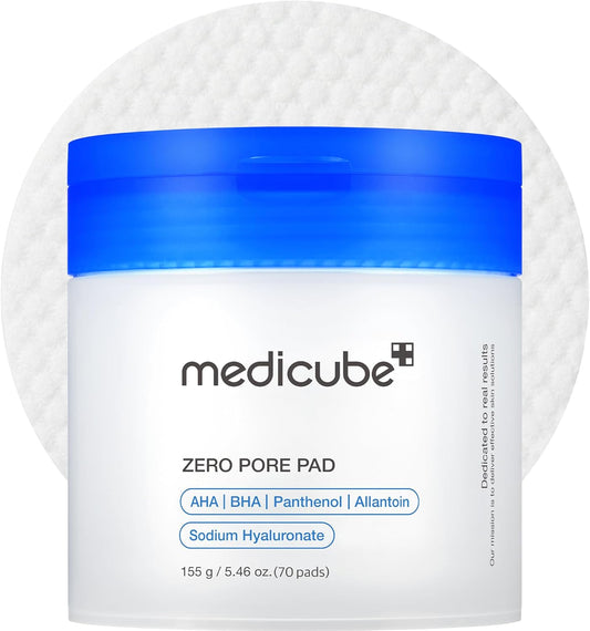 Zero Pore Pads 2.0 - Dual-Textured Facial Toner Pads for Exfoliation and Pore Care with 4.5% AHA Lactic Acid & 0.45% BHA Salicylic Acid, Suitable for All Skin Types, Korean Skincare (70 Units)